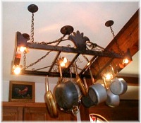 Organic Handcrafted heavy duty fully adjustable custom pot rack system